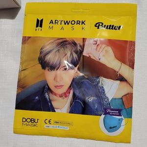 BTS Album Artwork MASK DOBU Butter Official Mask 1 pc Blue New Premium 2…